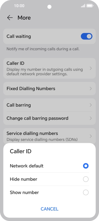 Press Show number to turn on caller identification. Press Show number to turn on caller identification.