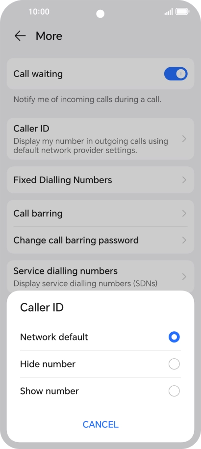 Press Show number to turn on caller identification. Press Show number to turn on caller identification.