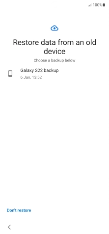 Press the required backup and your phone restores the content of the selected backup. Subsequently, follow the instructions on the screen to set up your phone and prepare it for use.