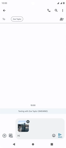 Press the send icon.