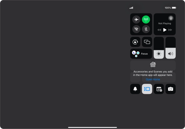 Press anywhere on the screen.