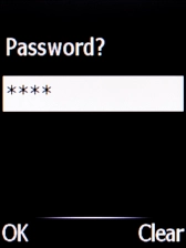 Key in the phone lock code (default is 1234) and press the Navigation key.
