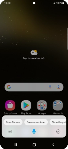 Say, in your own words, what you would like your phone to do, e.g.: CAMERA, CALL [contact], SEARCH THE WEB FOR [information].