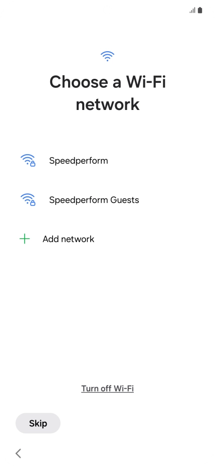 Press the required Wi-Fi network. Press the required Wi-Fi network.