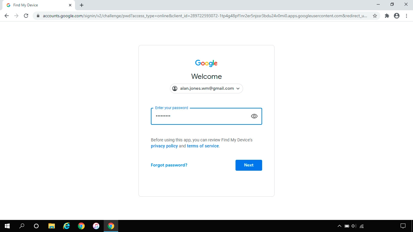 Follow the instructions on the screen to log on to your Google account.