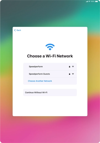 Press the required Wi-Fi network.