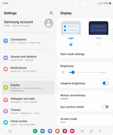 Press the indicator next to 