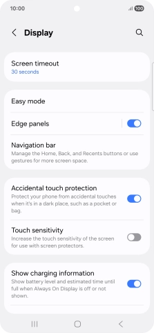 Press Screen timeout.