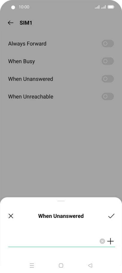 Key in +447836121121 and press the confirm icon.