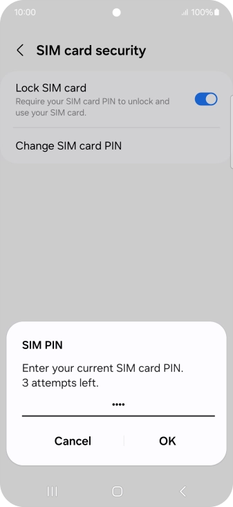 Key in your current PIN and press OK.
