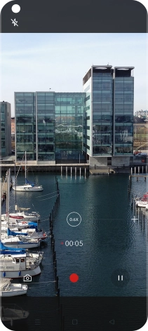 Press the stop icon to stop recording.