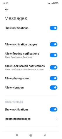Press the indicator next to 