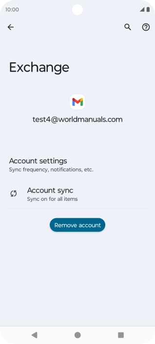 Press Remove account. Press Remove account.