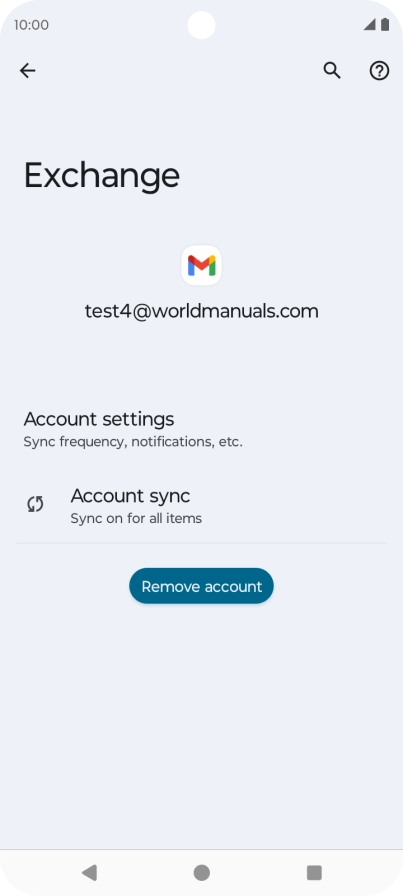 Press Remove account. Press Remove account.