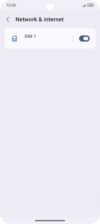 Press the name of the SIM. Press the name of the SIM.