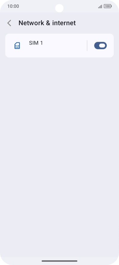 Press the name of the SIM. Press the name of the SIM.