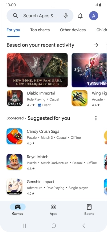 Press the profile icon.