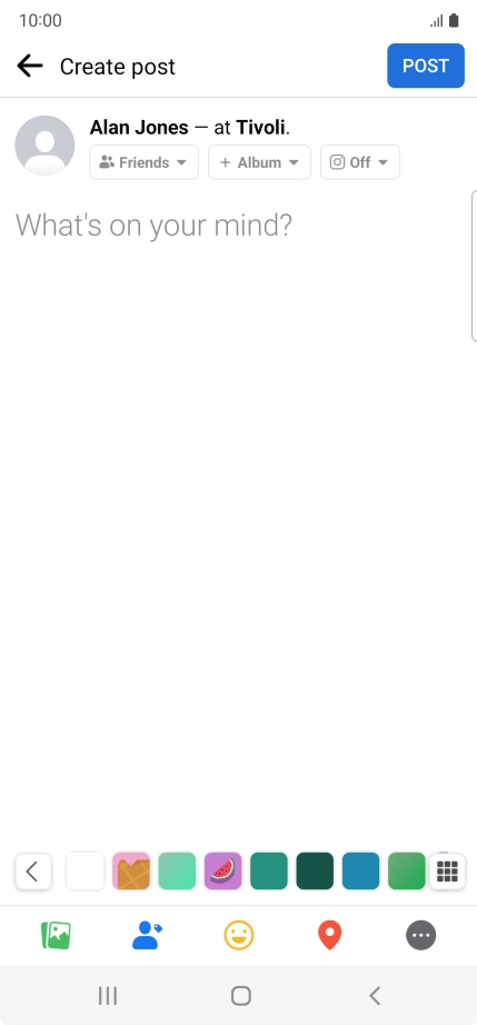 Press the text input field.