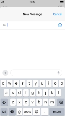Press To: and key in the first letters of the recipient's name.
