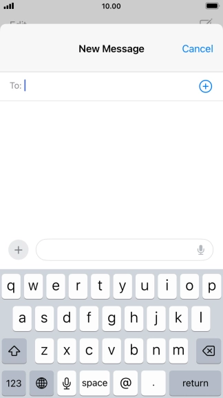 Press To: and key in the first letters of the recipient's name.