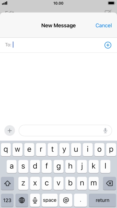 Press To: and key in the first letters of the recipient's name.