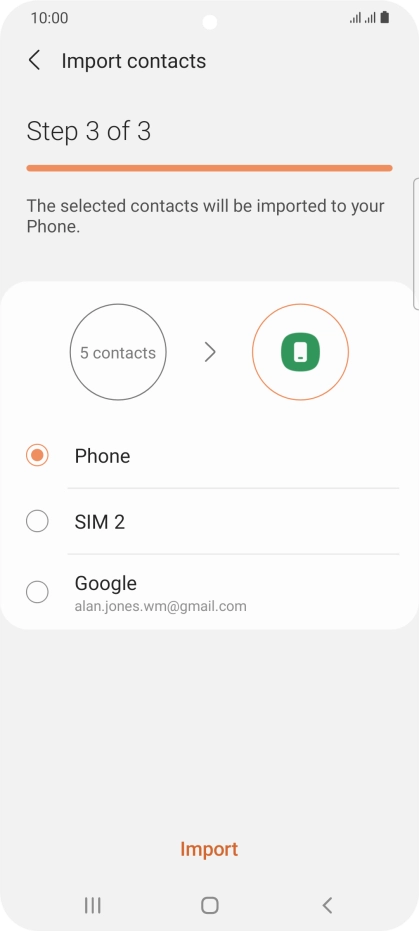 Press Import. Press Import.