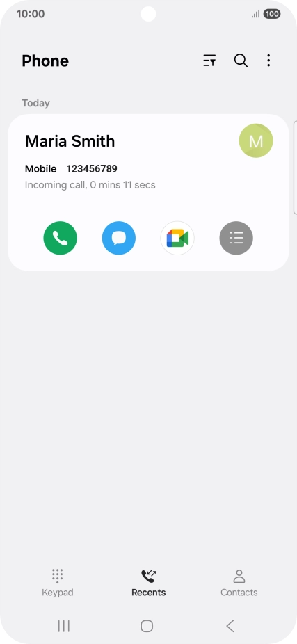 Press the menu icon.