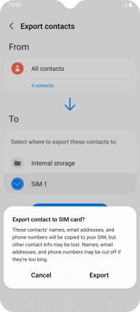 Press Export. Press Export.