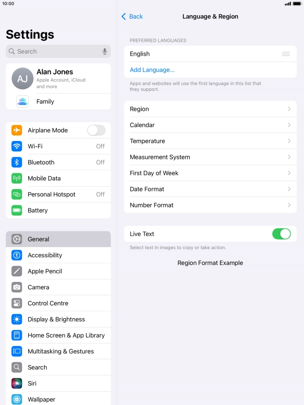 Press Add Language.... Press Add Language....
