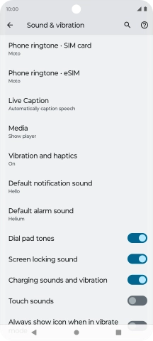 Press Phone ringtone (‹SIM slot›).