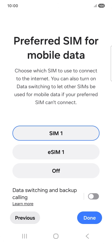 Press the required settings. Press the required settings.