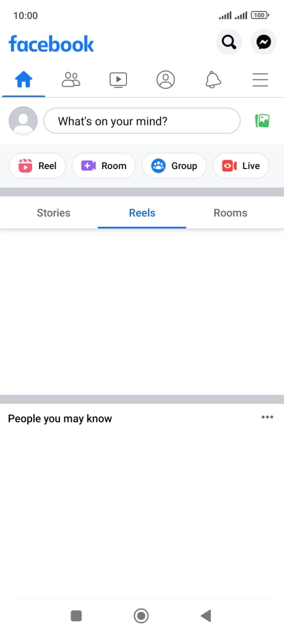 Press the text input field.