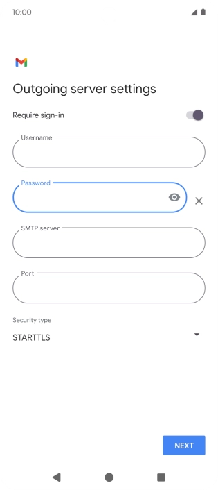 Press the field below 