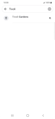 Press the required destination.