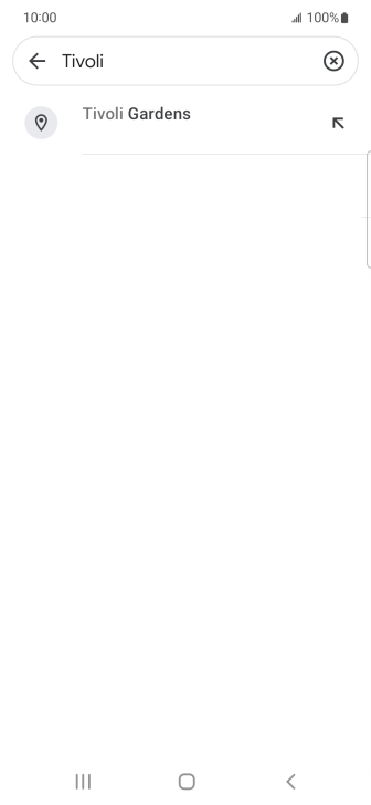 Press the required destination.