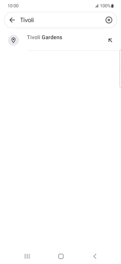 Press the required destination.