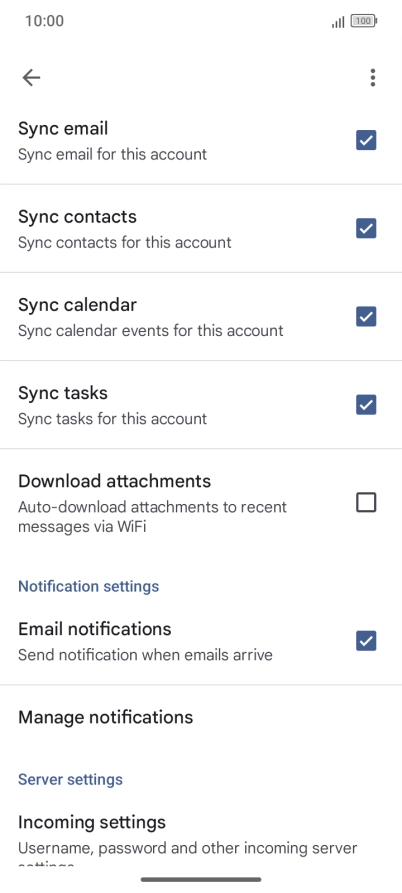 Press the field next to 