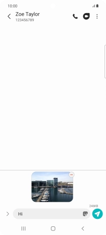 Press the send icon.