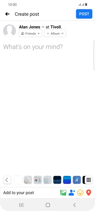 Press the text input field.
