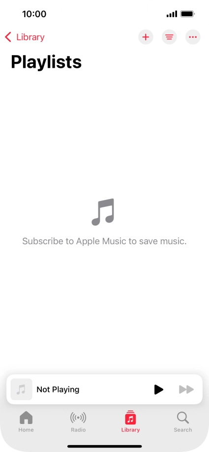 Press the new playlist icon.