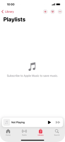 Press the new playlist icon. Press the new playlist icon.