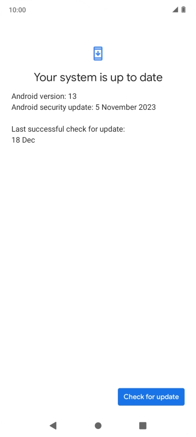 Press Check for updates. If a new software version is available, it's displayed. Follow the instructions on the screen to update the phone software.