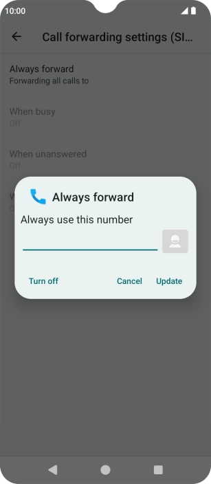Press Turn off. Press Turn off.