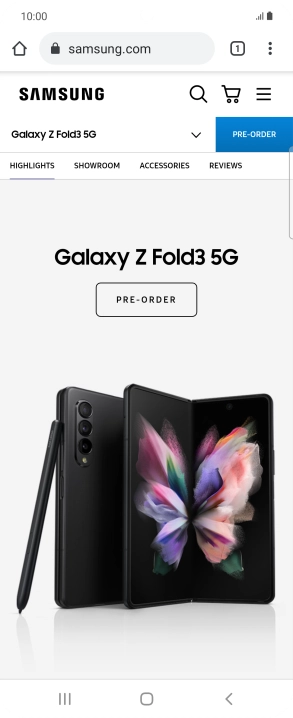 Press the menu icon.