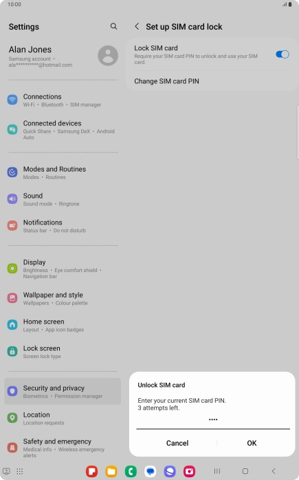 Key in your PIN and press OK.