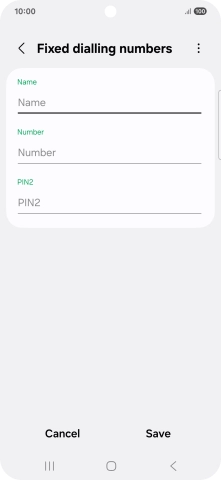 Press Name and key in the required name.