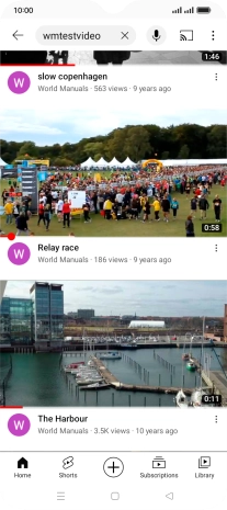 Press the required video clip.