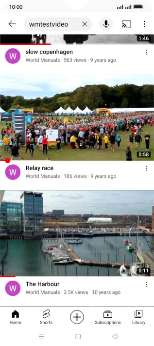 Press the required video clip.