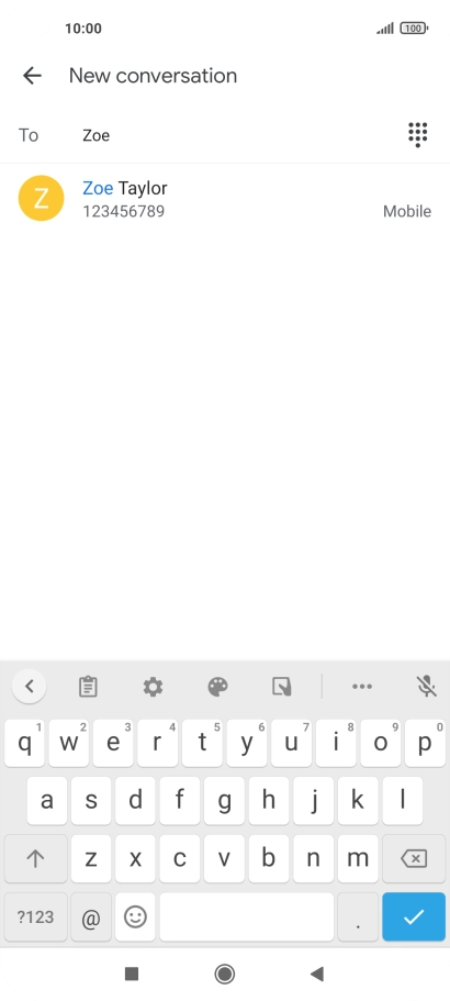 Press the required contact.