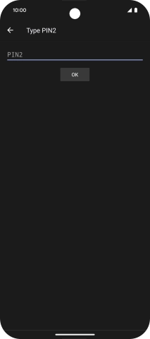 Press PIN2 and key in your PIN2. The default PIN2 is 1111.